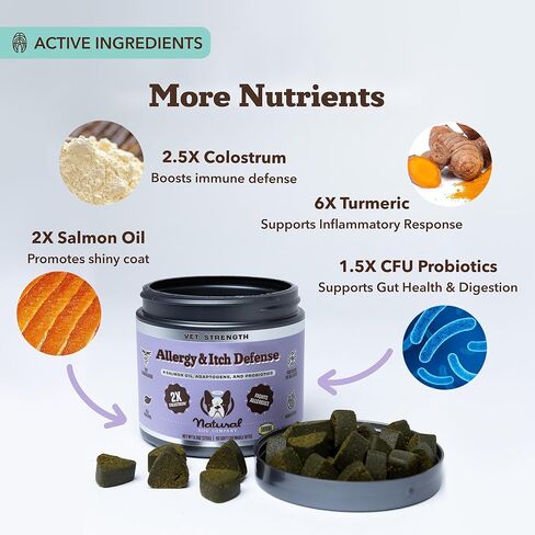شركة Natural Dog Company Aller-Immune Chews (90 قطعة) ، نكهة الديك الرومي ، بروبيوتيك خاص بالكلاب ، مكمل مناعة الحساسية للكلاب ، يعزز الجهاز المناعي ، مضادات الأكسدة ، حكة في الحكة للكلاب in Kuwait