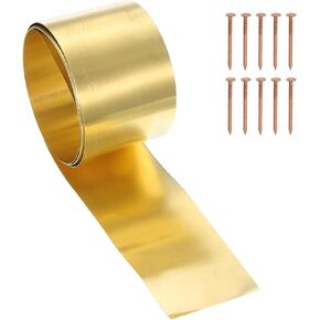 صفيحة صفيحة نحاسية لفة لوحة رقائق نحاسية ، 0.1 × 300 × 1000 مم 28 المقياس (0.1 مم) ملاءمة لإصلاح الكهرباء الحرف DIY - الأسطوانة (حزمة واحدة ، براسي) in Kuwait
