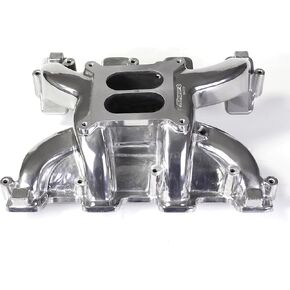 300-130 Dual Plane Mid-Rise Intake Manifold Aluminum Compatible with GM LS1 LS2 LS6 V8 Engine 5.7L 6.0L (LS1 LS2 LS6 Black) in Kuwait