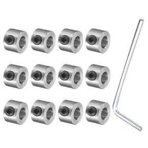 UXCELL 12PCS LECREW-SCREW أطواق 5 ملم يطوق رمح الفولاذ المقاوم للصدأ ، و 10 ملم OD ، وعرض 7 ملم ، والمعدات السدادة مع ترس مع وجع سداسي in Kuwait