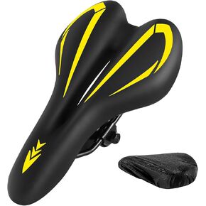 Comfortable Gel Bike Seat with Extra Soft Cushion Padded,Fits Most Bikes.Ergonomic Bicycle Saddle Cushion with Waterproof PU Leather for Men Women in Kuwait