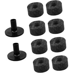Generic 10x Cymbal Accessory Cymbals Stand Felt Pads Lightweight Drum Cymbal Stand Sleeves for Concert Musician Show Live Practice, Black in Kuwait