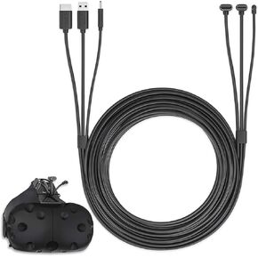 سكاي وين كابل سكاي وين 3 في 1 متوافق مع HTC Vive - بديل لـ HTC Vive 3 في 1 HDMI+USB+DC كابل مسطح بطول 5 متر لتوصيل لينك بوكس وسماعة الرأس (16 قدم) in Kuwait