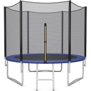 GYMAX Trampoline, 8FT 10FT 12FT 14FT 15FT 16FT Recreational Trampolines w/Safety Enclosure Net & Ladder - ASTM Certificated, Outdoor Trampoline for Kids and Adults in Saudi Arabia