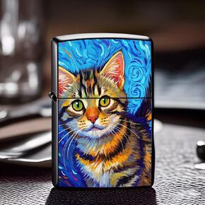 Stylish Lighter case, Metal Lighter Shell, ZP Insert Compatible, Artistic Iron Design, Steampunk Gift for Men, Durable Scratch-Resistant Cover, Quick-Change Replacement, Heavy-Duty Iron (C) in Saudi Arabia