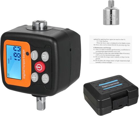 ENGC-30 Digital Display Torque Meter 1/2'' to 1/4'' Adapters High Accuracy 4 Torque Units Backlit Display Perfect for tomotive Bike Motorcycle DIY & Home s in Saudi Arabia