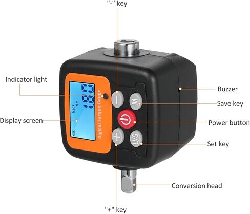 ENGC-30 Digital Display Torque Meter 1/2'' to 1/4'' Adapters High Accuracy 4 Torque Units Backlit Display Perfect for tomotive Bike Motorcycle DIY & Home s in Saudi Arabia