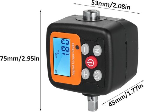 ENGC-30 Digital Display Torque Meter 1/2'' to 1/4'' Adapters High Accuracy 4 Torque Units Backlit Display Perfect for tomotive Bike Motorcycle DIY & Home s in Saudi Arabia