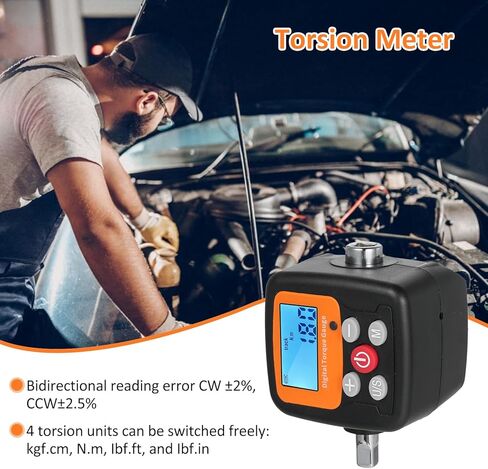 ENGC-30 Digital Display Torque Meter 1/2'' to 1/4'' Adapters High Accuracy 4 Torque Units Backlit Display Perfect for tomotive Bike Motorcycle DIY & Home s in Saudi Arabia