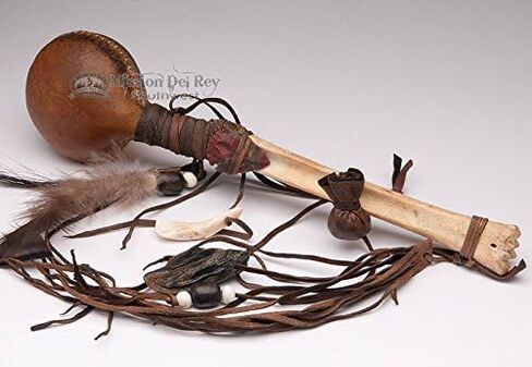 Mission Del Rey American Navajo Spirit Deer Rawhide Rattle 11 " in Saudi Arabia