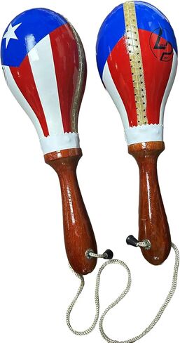 Puerto Rican Flag Leather Maracas profecional in Saudi Arabia