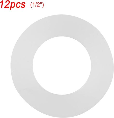 Estink 12pcs Silicone Seal Gasket o غسالات عالية من Temp لتوصيل صنبور بخاخ الأنابيب مع 4 أحجام (1/2 "3/4" 1 "1.2") (1/4 17.5‑18 سم) محيط الرأس) in Saudi Arabia