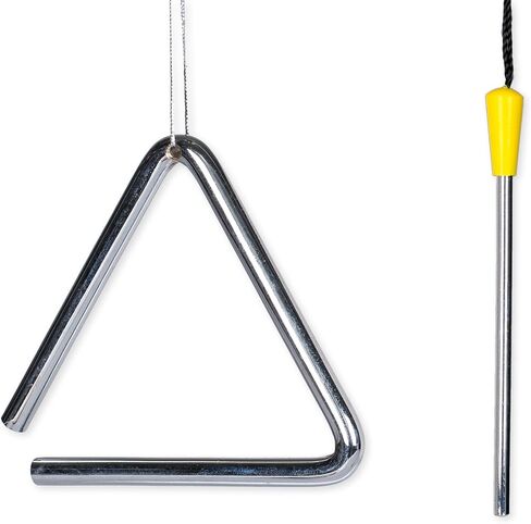 Broadway Gifts 4.3" Silver Metal Triangle with Striker Ornament Decoration in Saudi Arabia