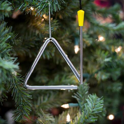 Broadway Gifts 4.3" Silver Metal Triangle with Striker Ornament Decoration in Saudi Arabia