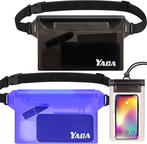 Waterproof Fanny Pack, 2PCS Touchscreen Sensitive Waterproof Phone Pouch, Dry Bag with Adjustable Waist Strap, Water Proof Pouch For Kayaking, Swimming, Boating, Floating, Perfect Beach Essentials in Saudi Arabia