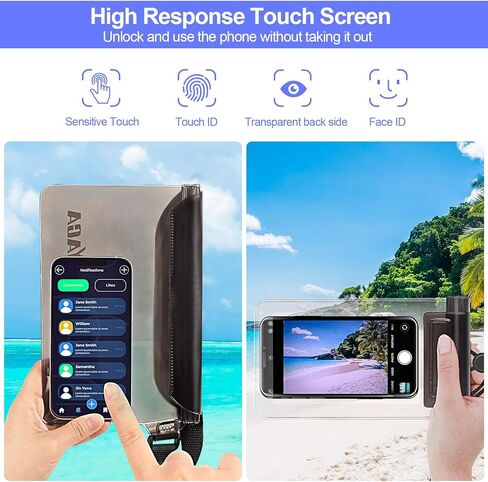 Waterproof Fanny Pack, 2PCS Touchscreen Sensitive Waterproof Phone Pouch, Dry Bag with Adjustable Waist Strap, Water Proof Pouch For Kayaking, Swimming, Boating, Floating, Perfect Beach Essentials in Saudi Arabia