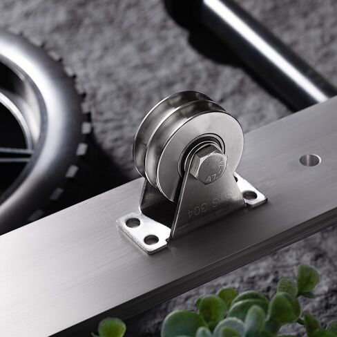4 Pack Double Groove Cable Fixed Pulley Block Wheel Pulley Heavy Duty Double 304 Stainless Steel Silent Block Bearing Inside, Good for Lifting System in Saudi Arabia