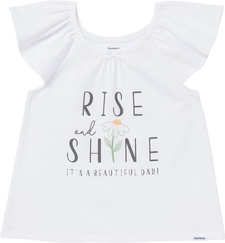 Gerber Baby Girl's 3-Piece Pajama Set (Polyester Jersey Top, Pants, + Shorts) in Saudi Arabia