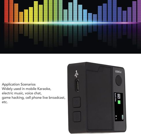 Live Sound Card Voice Changer, 11 Sound Effects Portable Voice Changer Device Plug and Play Handheld Mini Voice Changer Device Sound Effects Machine for Android for iOS in Saudi Arabia