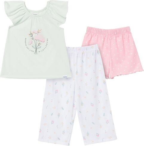Gerber Baby Girl's 3-Piece Pajama Set (Polyester Jersey Top, Pants, + Shorts) in Saudi Arabia