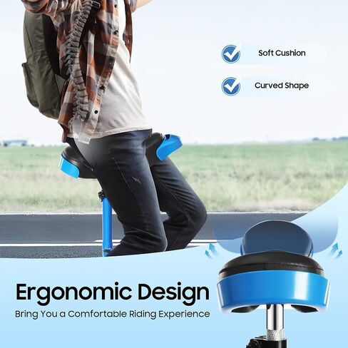 Unicycle Adjustable Height Seat Outdoor Sports Wheel Exercise Cycling Bicycle, Front and Rear Double Handles Design, for Both Beginners and Professionals in Kuwait