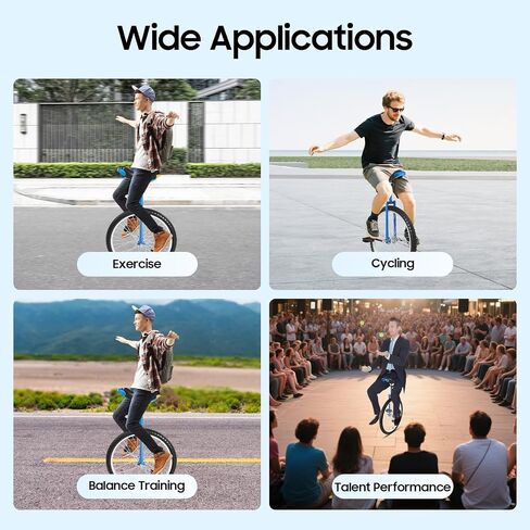 Unicycle Adjustable Height Seat Outdoor Sports Wheel Exercise Cycling Bicycle, Front and Rear Double Handles Design, for Both Beginners and Professionals in Kuwait