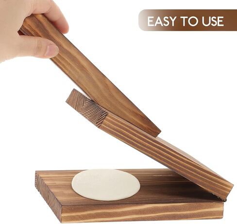 Cabilock Wooden Tortilla Press Tool Tooling Dumpling Skin Maker مع مقبض مريح لعجين البيتزا والمعجنات والإمباناداس والبسكويت وملفات تعريف الارتباط in Saudi Arabia