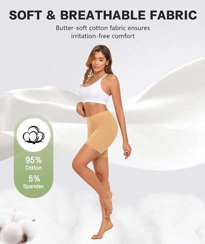 2 Pack Womens Cotton Boyshorts Panties Boxer Shorts Anti Chafing Underwear Soft Breathable Shorts for Women in Saudi Arabia