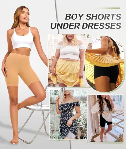 2 Pack Womens Cotton Boyshorts Panties Boxer Shorts Anti Chafing Underwear Soft Breathable Shorts for Women in Saudi Arabia