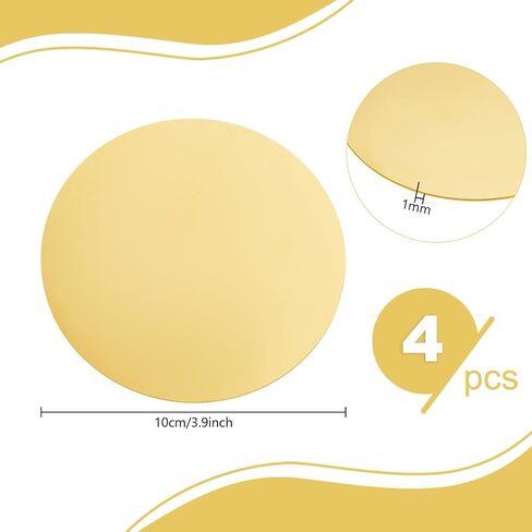 PH Pandahall 4pcs 4 بوصة صفيحة جولة النحاس 18 مقياس 1 مم سماكة نقي النحاس النحاس الدائرة النحاسية طوقا طوقا مقطعة للمعاد in Saudi Arabia