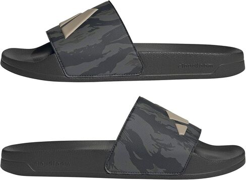 Adidas للجنسين Adilette Slide Slide Slide ، أبيض/أسود/أسود ، 11 رجلاً أمريكي in Kuwait