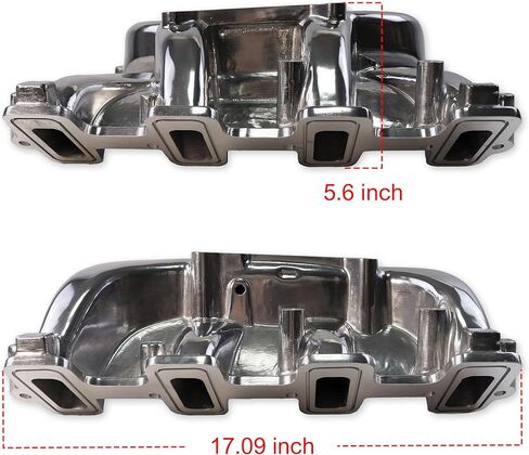 300-130 Dual Plane Mid-Rise Intake Manifold Aluminum Compatible with GM LS1 LS2 LS6 V8 Engine 5.7L 6.0L (LS1 LS2 LS6 Black) in Kuwait