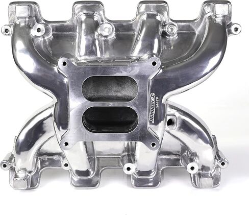 300-130 Dual Plane Mid-Rise Intake Manifold Aluminum Compatible with GM LS1 LS2 LS6 V8 Engine 5.7L 6.0L (LS1 LS2 LS6 Black) in Kuwait