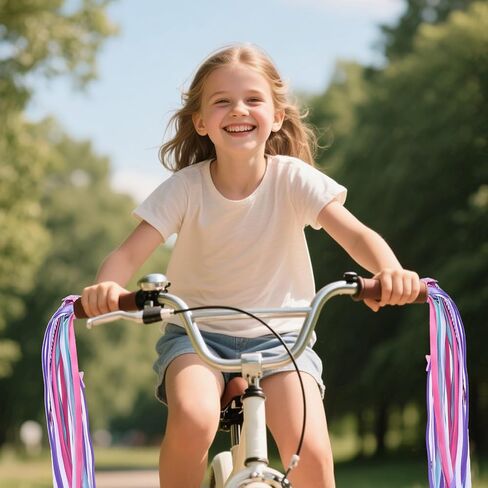 Kids Bike Streamers, 10.82 Inch Bicycle Handlebar Ribbons Colorful Scooter Tassels Decorations for Handlebars Fun Bike Decoration Accessories for Boys & Girls in Saudi Arabia