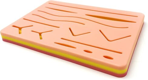 Complete Suture Practice Kit for Suture Training, Including Large Silicone Suture Pad with pre-Cut Wounds and Suture Tool kit (52 Pieces) Including Case, 3rd Generation Model. (Education Use Only) in Saudi Arabia