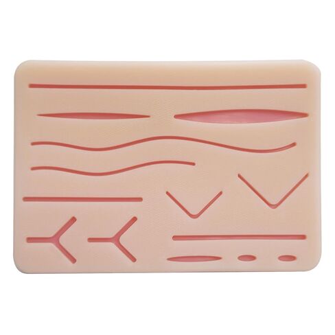 Suture Practice Pad-Three-Layer Silicone Fake Skin Kit, Reusable Upgraded Suture Pad with 14 Pre-Cut Wounds, Best Gift for Medical Students Training (1) in Kuwait