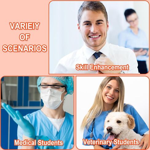 3 Pcs Suture Pad 3 Layer Suture Practice Pad with Wounds Practice Kit, Hard to Rip, Tear or Break for Medical and Vet Students Veterinarian Nurses Training and Practice(Classic Style) ﻿ in Saudi Arabia