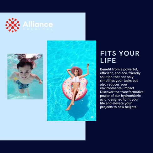 حمض الهيدروكلوريك 31 ٪ - الصف الفني (20 BE) - 1 كوارت - 32 أوقية - حمض قوي للتطبيقات المتطلبة in Kuwait