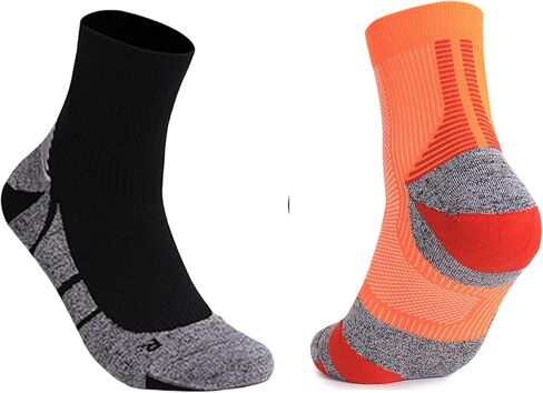 Quarter CREW Running& Cycling Socks, Moisture Wicking, Cushion athletic Sock for Men & Women (2 pairs) in Kuwait