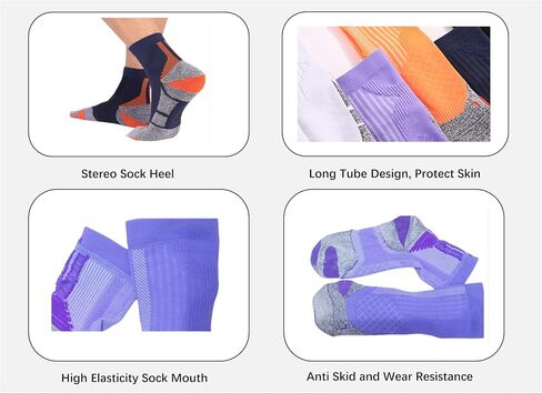 Quarter CREW Running& Cycling Socks, Moisture Wicking, Cushion athletic Sock for Men & Women (2 pairs) in Kuwait