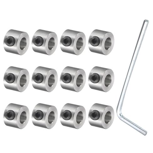UXCELL 12PCS LECREW-SCREW أطواق 5 ملم يطوق رمح الفولاذ المقاوم للصدأ ، و 10 ملم OD ، وعرض 7 ملم ، والمعدات السدادة مع ترس مع وجع سداسي in Kuwait