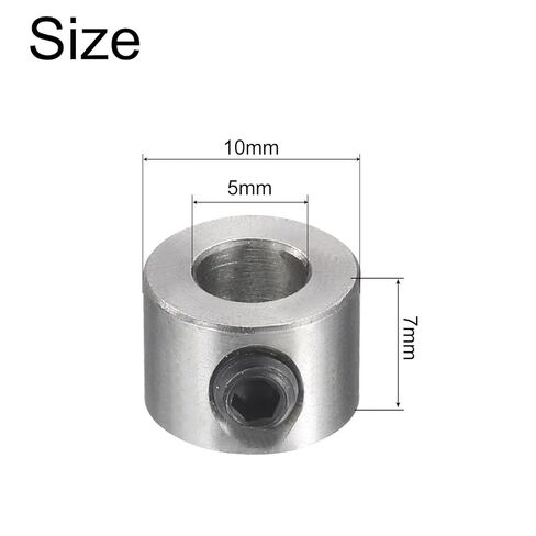 UXCELL 12PCS LECREW-SCREW أطواق 5 ملم يطوق رمح الفولاذ المقاوم للصدأ ، و 10 ملم OD ، وعرض 7 ملم ، والمعدات السدادة مع ترس مع وجع سداسي in Kuwait