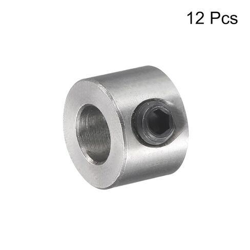 UXCELL 12PCS LECREW-SCREW أطواق 5 ملم يطوق رمح الفولاذ المقاوم للصدأ ، و 10 ملم OD ، وعرض 7 ملم ، والمعدات السدادة مع ترس مع وجع سداسي in Kuwait