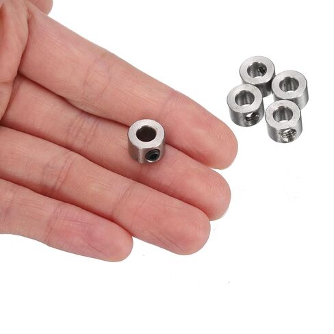 UXCELL 12PCS LECREW-SCREW أطواق 5 ملم يطوق رمح الفولاذ المقاوم للصدأ ، و 10 ملم OD ، وعرض 7 ملم ، والمعدات السدادة مع ترس مع وجع سداسي in Kuwait