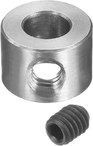 UXCELL 12PCS LECREW-SCREW أطواق 5 ملم يطوق رمح الفولاذ المقاوم للصدأ ، و 10 ملم OD ، وعرض 7 ملم ، والمعدات السدادة مع ترس مع وجع سداسي in Kuwait