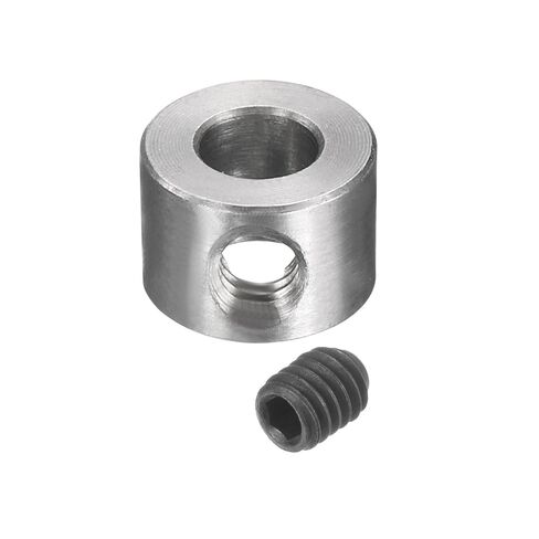 UXCELL 12PCS LECREW-SCREW أطواق 5 ملم يطوق رمح الفولاذ المقاوم للصدأ ، و 10 ملم OD ، وعرض 7 ملم ، والمعدات السدادة مع ترس مع وجع سداسي in Kuwait