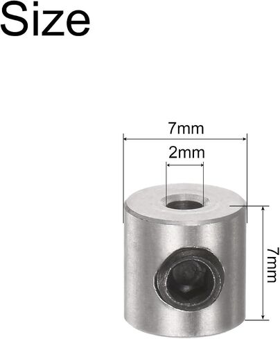 UXCELL 12PCS LECREW-SCREW أطواق 5 ملم يطوق رمح الفولاذ المقاوم للصدأ ، و 10 ملم OD ، وعرض 7 ملم ، والمعدات السدادة مع ترس مع وجع سداسي in Kuwait