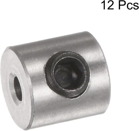 UXCELL 12PCS LECREW-SCREW أطواق 5 ملم يطوق رمح الفولاذ المقاوم للصدأ ، و 10 ملم OD ، وعرض 7 ملم ، والمعدات السدادة مع ترس مع وجع سداسي in Kuwait