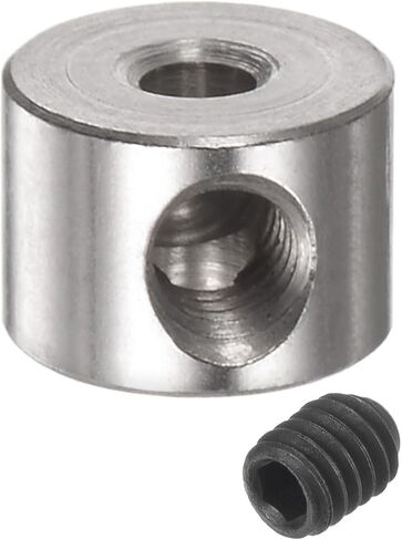 UXCELL 12PCS LECREW-SCREW أطواق 5 ملم يطوق رمح الفولاذ المقاوم للصدأ ، و 10 ملم OD ، وعرض 7 ملم ، والمعدات السدادة مع ترس مع وجع سداسي in Kuwait