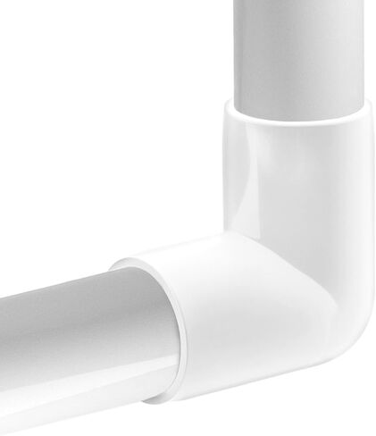 QWORK 90 Degree Elbow PVC Fitting, 1/2" Furniture Grade PVC Fitting, Pack of 8, UV-Resistant & Impact-Proof, White in Saudi Arabia